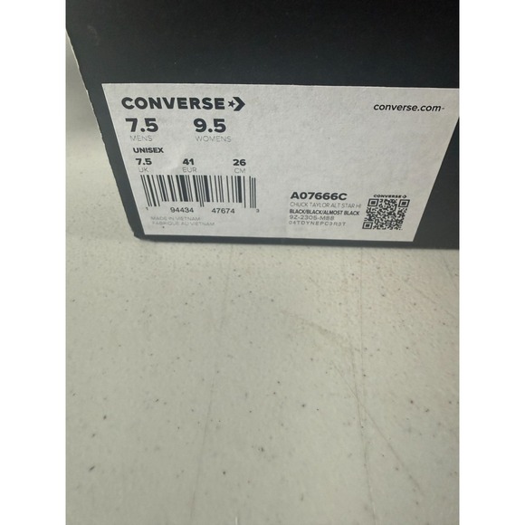 Converse Chuck Taylor All Star Black/Black Canvas High-Top Shoes Men's Size 7.5 - Picture 2 of 8